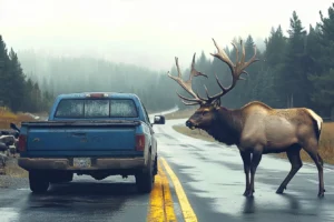 Elk Approaches Humans for Help in Heartwarming Encounter