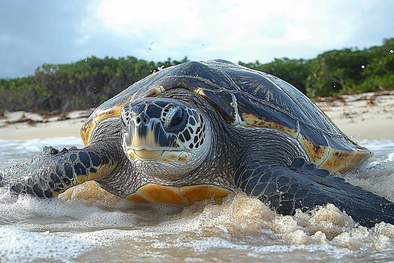 Large sea turtle
