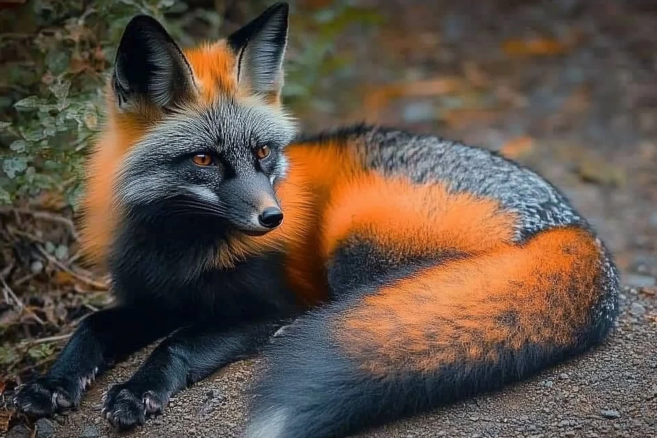 Rare Black and Red Cross Foxe