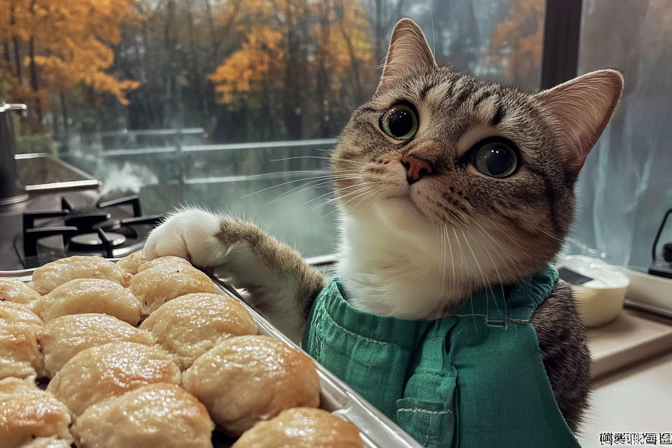 Hardworking Chef Cat