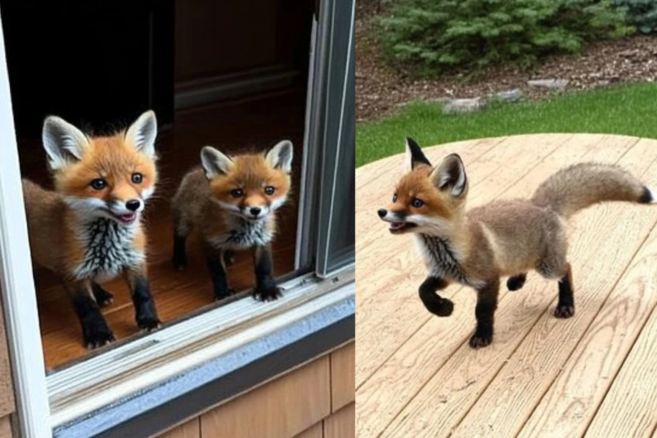 Grandma's Fox Visitors