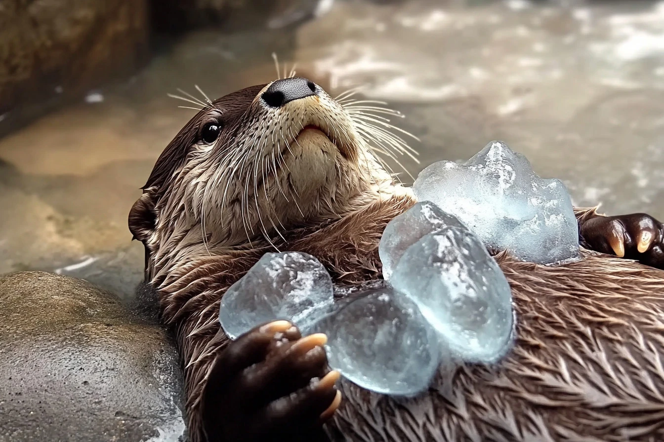 Sea Otters play