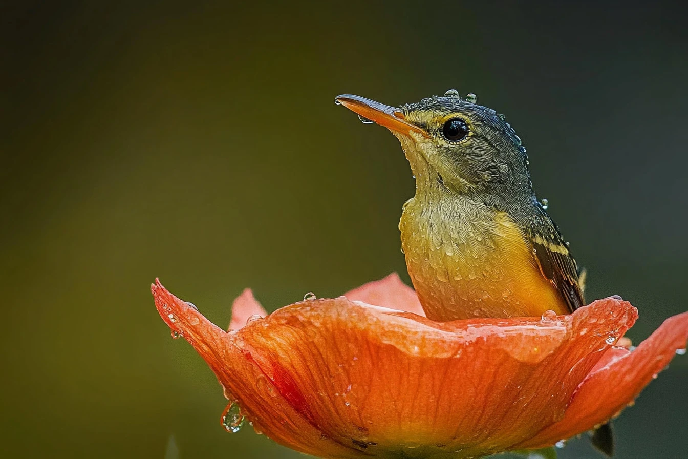 Tiny Bird’s Unique Bathtub