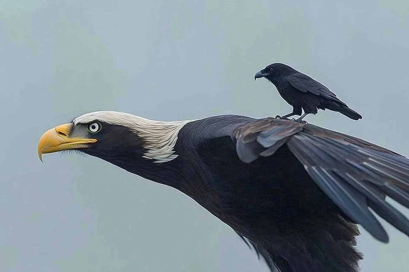 a Crow on an Eagle's Back