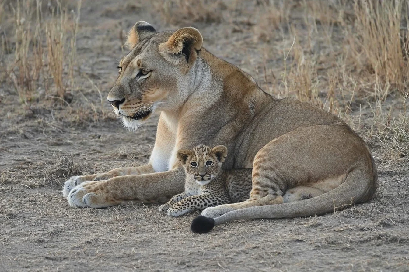 lion and leopard​