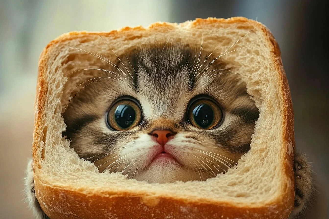 cute cat sandwich​