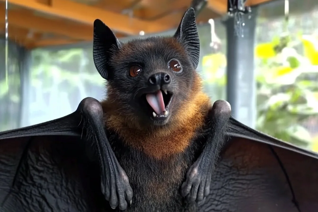 black flying fox bat​