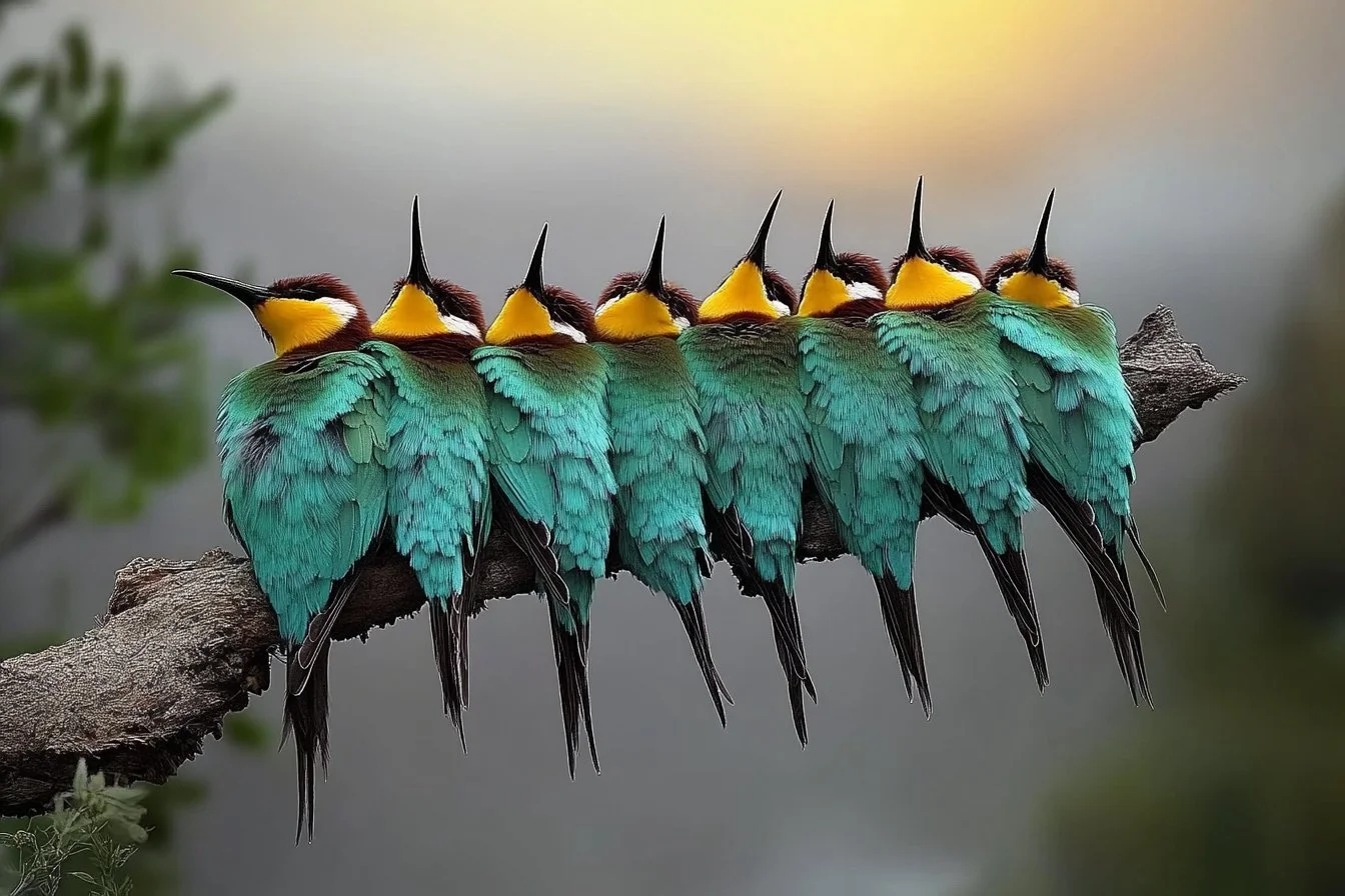 carmine bee eaters​
